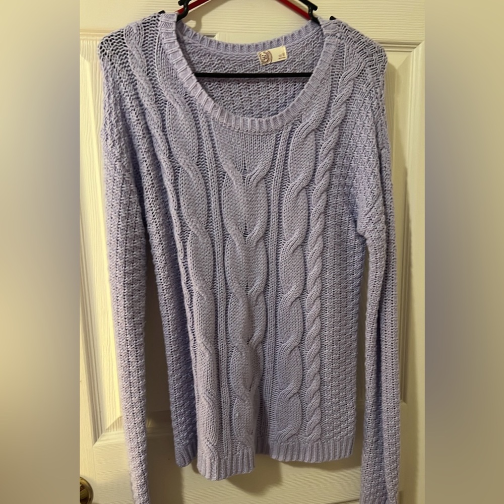 Light purple cable knit sweater from Kohls